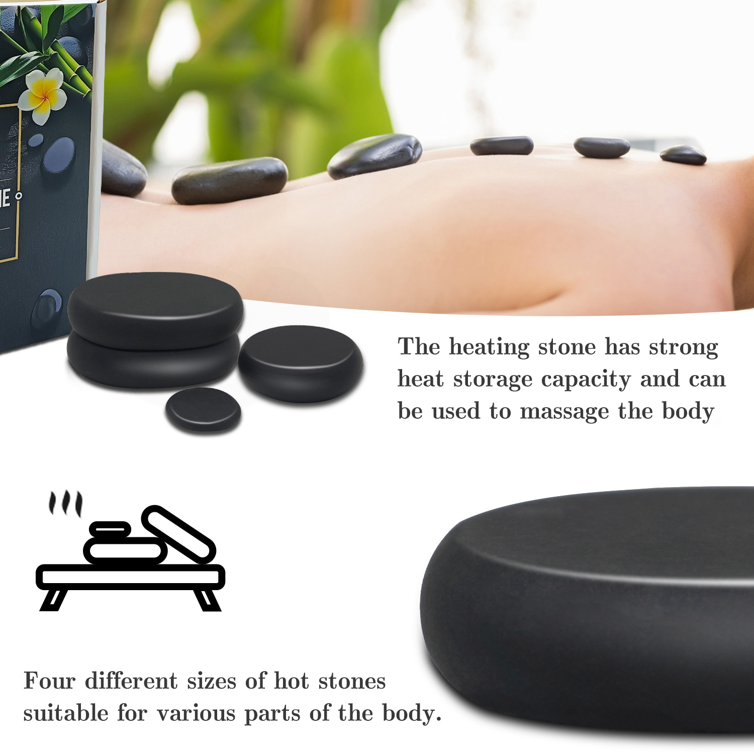 Massage Hot Stone Set,10 Piece - огляд і ціна Home Spa Wellness