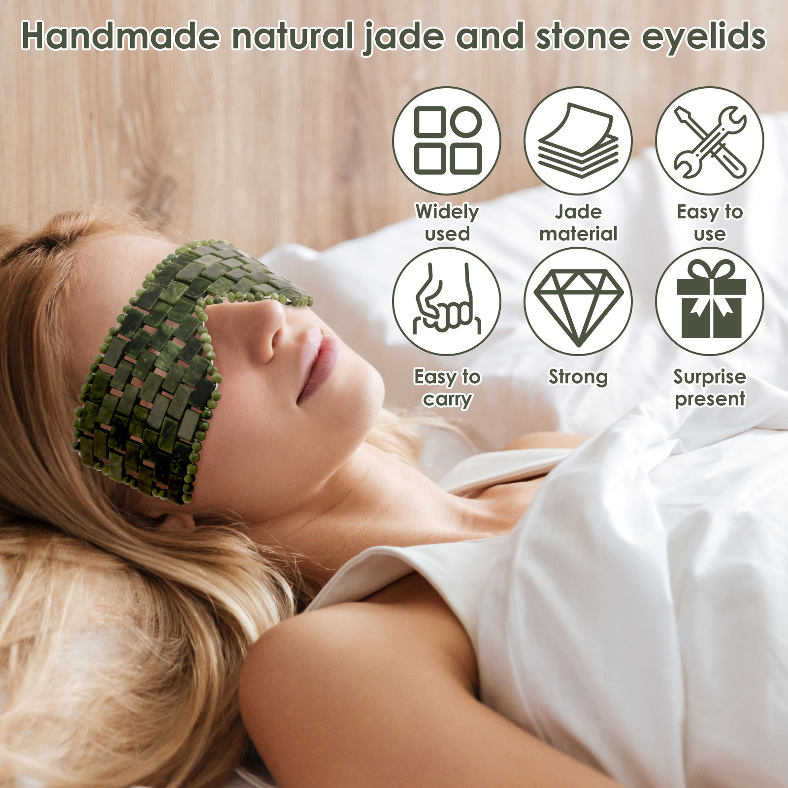 Natural Jade Face Eye Mask Coo - огляд і ціна Home Spa Wellness