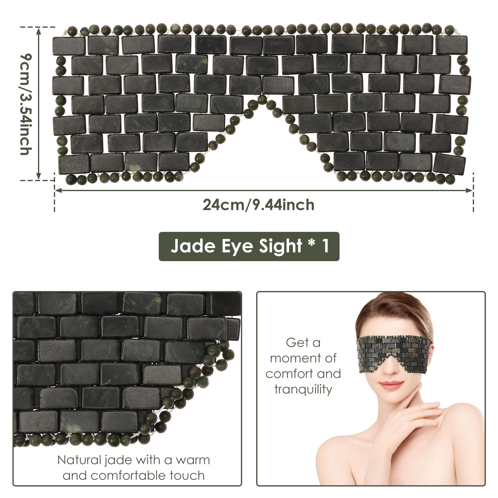 Jade Eye Mask Portable Jade St - огляд і ціна Home Spa Wellness